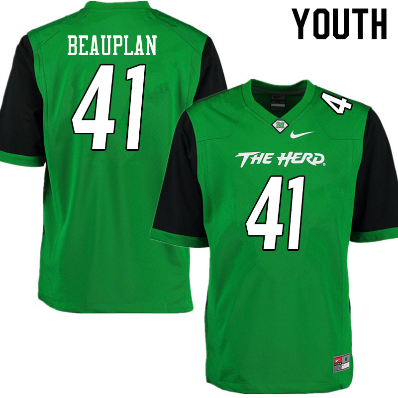 Youth #41 Abraham Beauplan Marshall Thundering Herd College Football Jerseys Sale-Gren - Click Image to Close